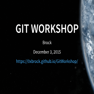 Git Workshop Screenshot