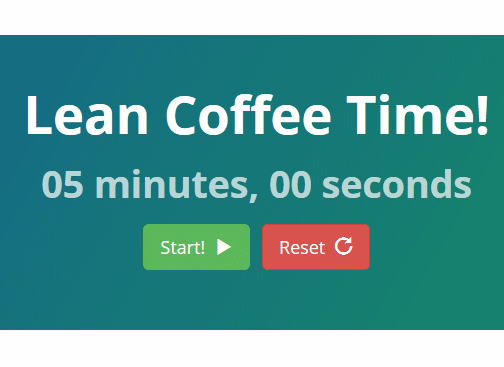 Lean Coffee Timer Screenshot